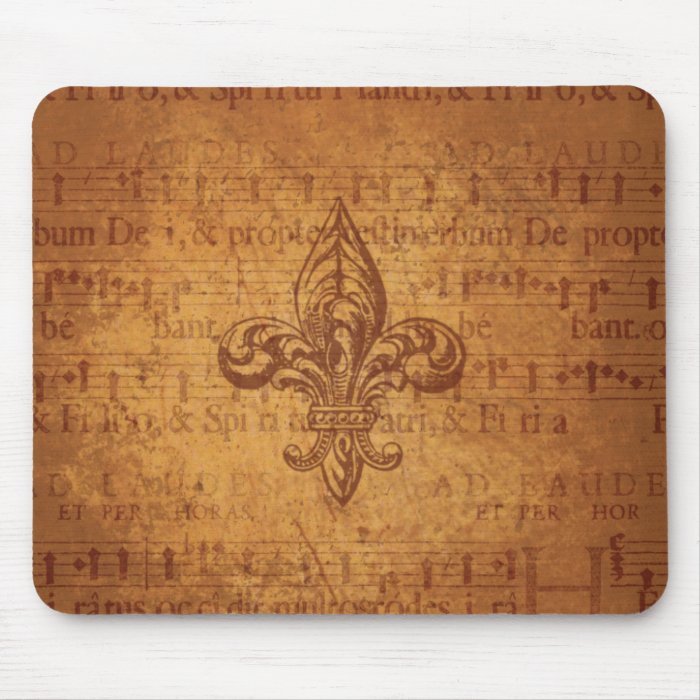 Ancient Fleur De Lis Mousepads