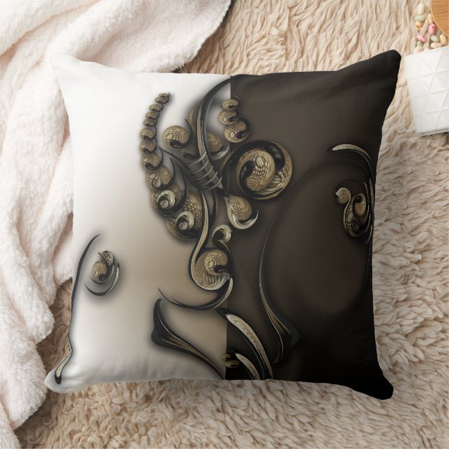 "Ancient Flower", Throw Pillow (Blanket)