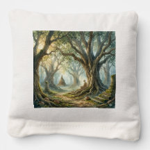 Ancient Forest Path and Stupa Heritage Art