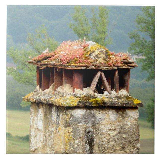 Ancient French Chimney Ceramic Photo Tile (Front)