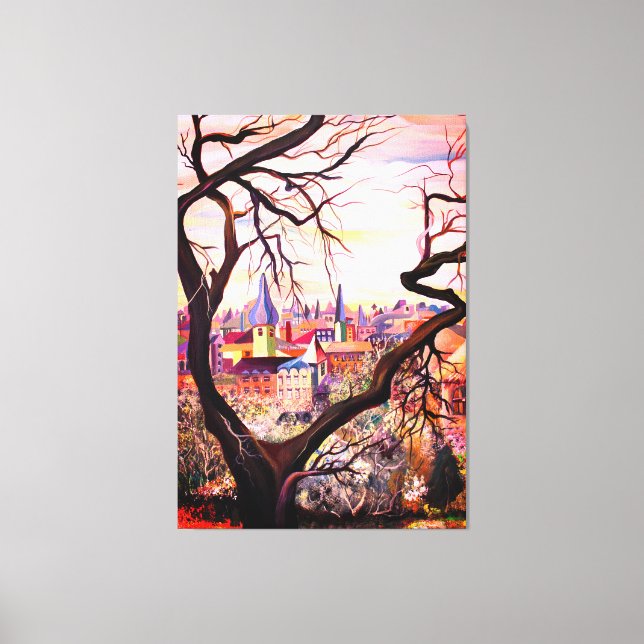 Ancient French Provenance in Mixed-media Bohemian Canvas Print (Front)