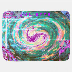 Ancient Galaxy Quilt with Name Baby Blanket