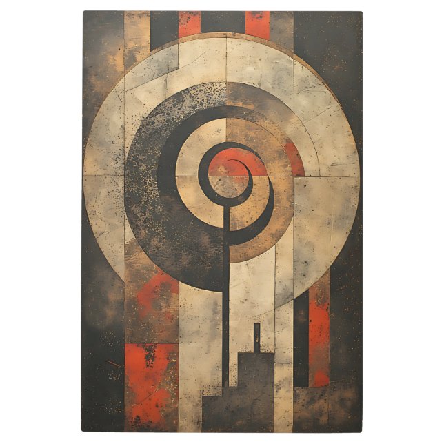 Ancient Geometric Metal Print (Front)
