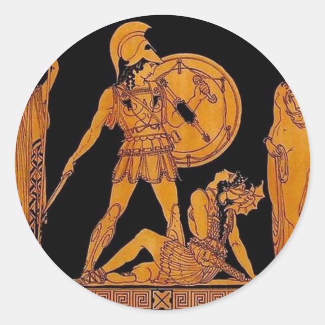 Ancient God And Goddess Frieze - Greece Classic Round Sticker (Front)