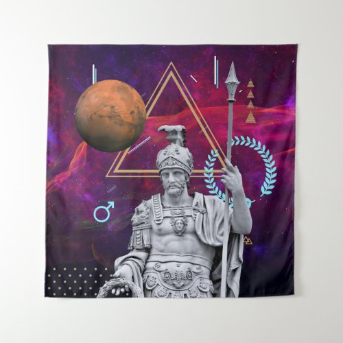Ancient Gods and Planets Mars gr Ares Tapestry