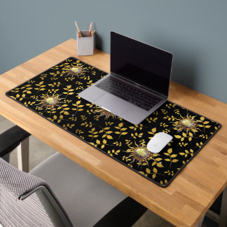 Ancient Gold Sun Desk Mat