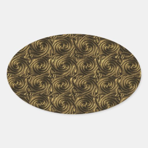 Ancient Golden Celtic Spiral Knots Pattern