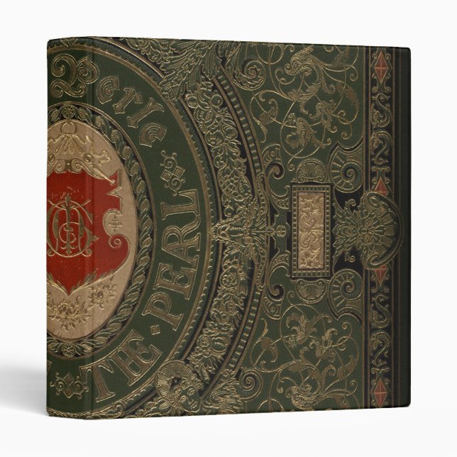 Ancient Goth Grunge Leather 3 Ring Binder (Front/Spine)