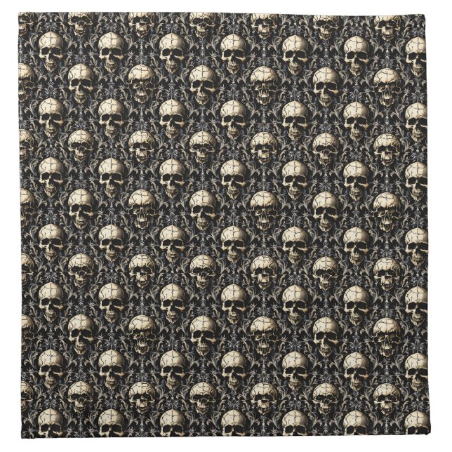 Ancient Goth Skulls Cloth Napkin (Front)