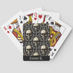Ancient Gothic Skulls Poker Cards