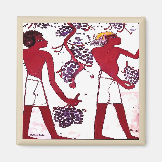 Ancient Grape Growers, Wine, edit text Magnet (Front)