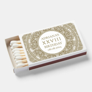 Ancient Greece Birthday Party with stone elements Matchboxes