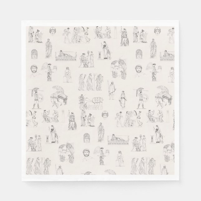Ancient Greece Classical Greek History Pattern Napkins (Front)