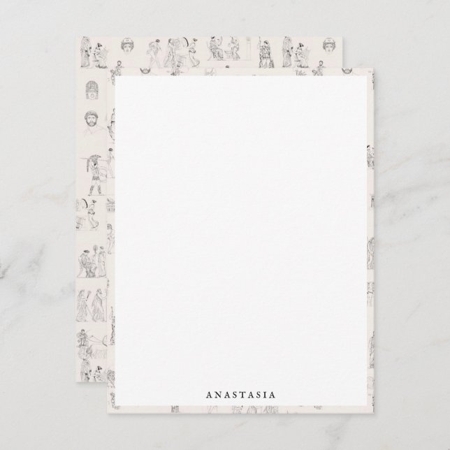 Ancient Greece Classical Greek History Pattern Note Card (Front/Back)