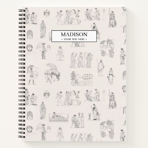 Ancient Greece Classical Greek History Pattern Notebook