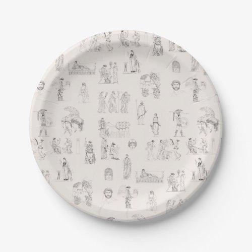 Ancient Greece Classical Greek History Pattern Paper Plates
