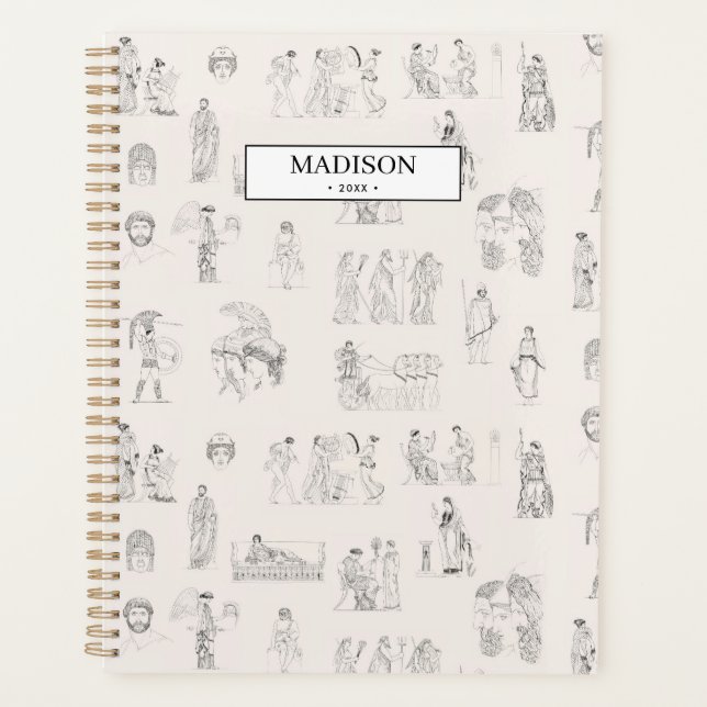 Ancient Greece Classical Greek History Pattern  Planner (Front)