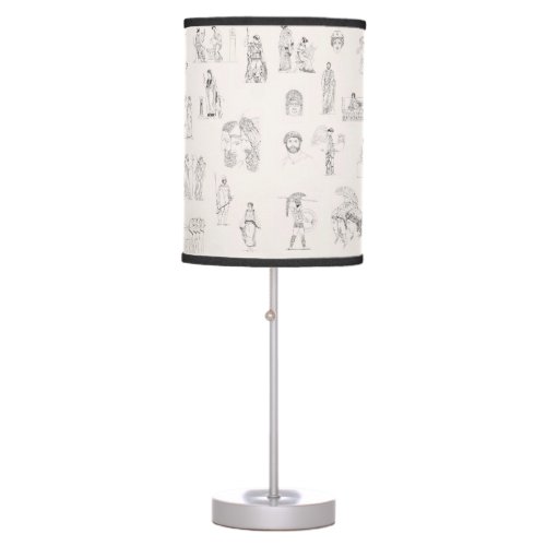 Ancient Greece Classical Greek History Pattern Table Lamp