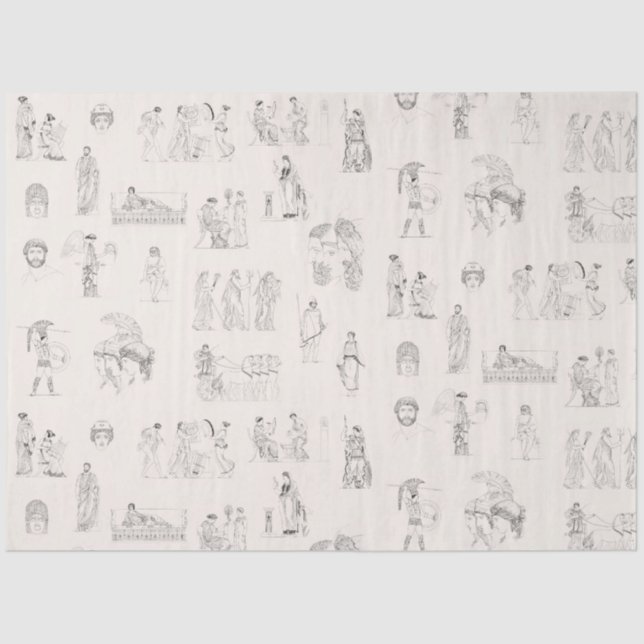 Ancient Greece Classical Greek History Pattern Tissue Paper (Front)
