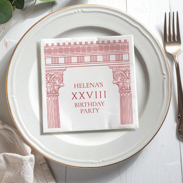 Ancient Greece Goddess party with temple Napkins (Creator Uploaded)