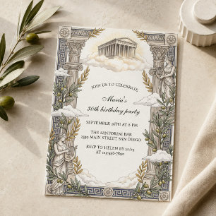 Ancient Greece Greek Mythology Temple Birthday Invitation