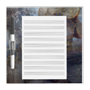 Ancient Greece Music Staff Dry Erase Board