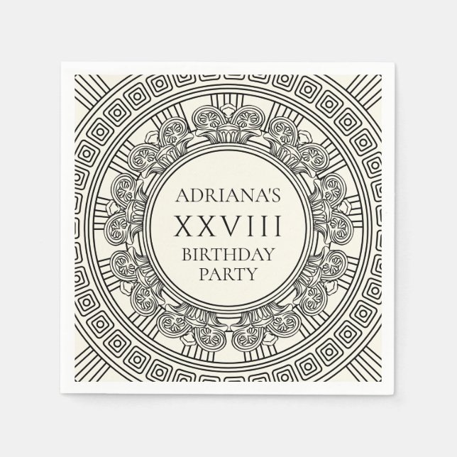 Ancient Greece or Rome themed Birthday Party Napkins (Front)