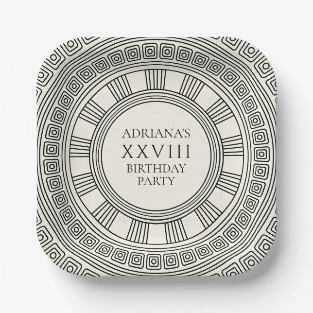 Ancient Greece or Rome themed Birthday Party  Paper Plates (Front)