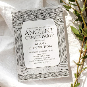 Ancient Greece Party Invitation with two columns