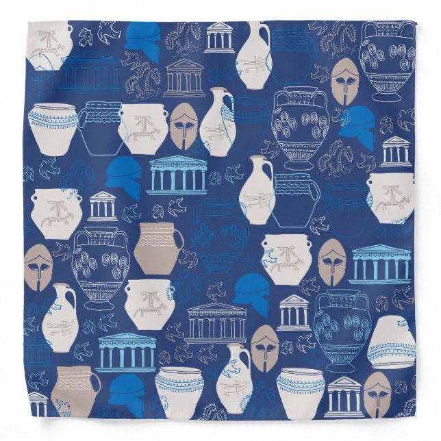 Ancient Greece Print Bandana (Front)