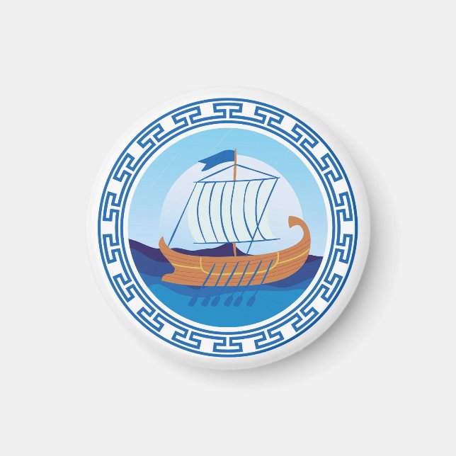 Ancient Greece Ship Design Magnet (Front)