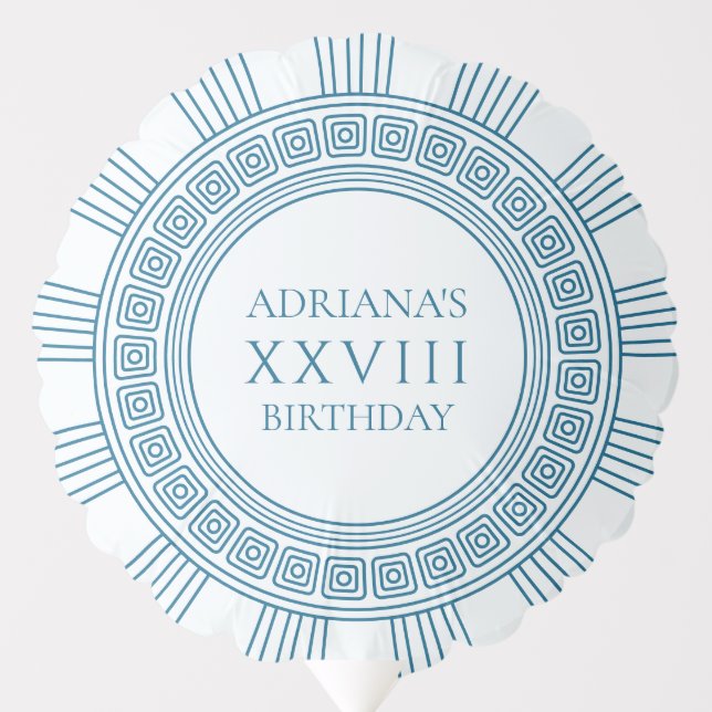 Ancient Greece themed birthday party in blue Balloon (Front)