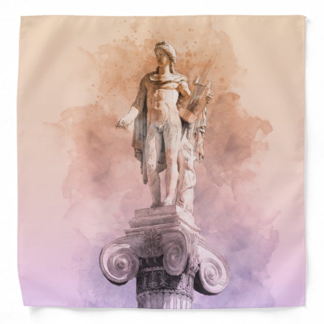 Ancient Greek Apollo Statue Bandana – Classical  (Front)