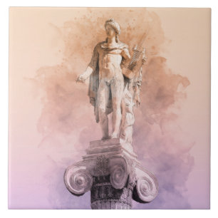 Ancient Greek Apollo Statue Ceramic Tile – Classic