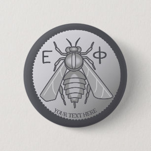 Ancient Greek Bee Tetradrachm Coin from Ephesos Button