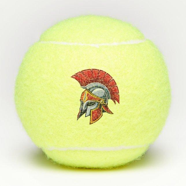 Ancient Greek Corinthian helmet Tennis Balls (Front)