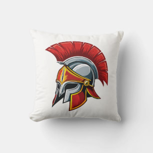 Ancient Greek Corinthian helmet Throw Pillow