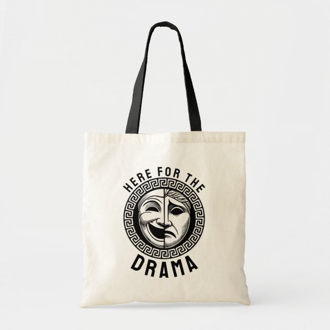 Ancient Greek Drama Theater Masks Tote Bag (Front)