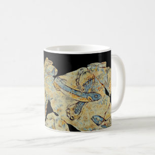 ancient greek fish painting fresco art mural resto coffee mug