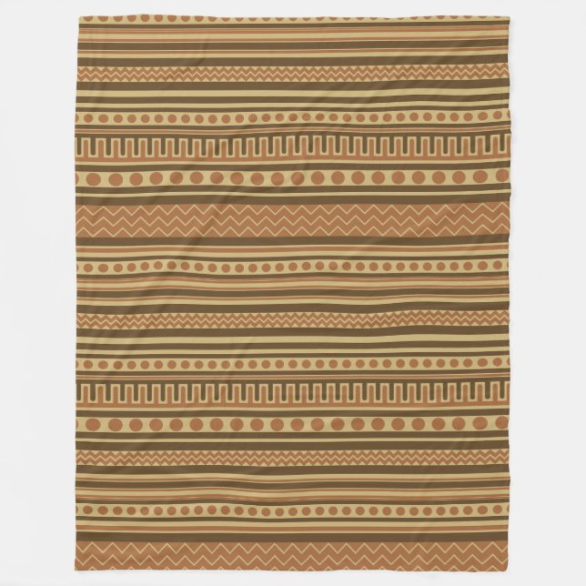 Ancient Greek Geometric Pattern Fleece Blanket (Front)
