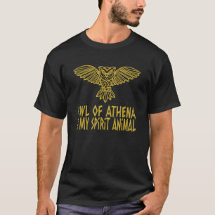 Ancient Greek Goddess Of Wisdom Owl Of Athena T-Shirt