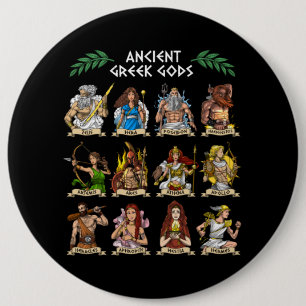 Ancient Greek Gods Button