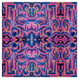 Ancient Greek Graffiti-Hand Painted Abstract Art Fabric