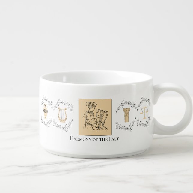 Ancient Greek Lyre| Harmony of the Past Design Bowl (Left)