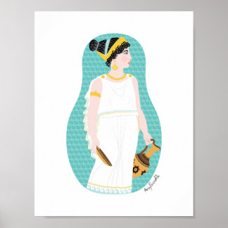 Ancient Greek Matryoshka Poster