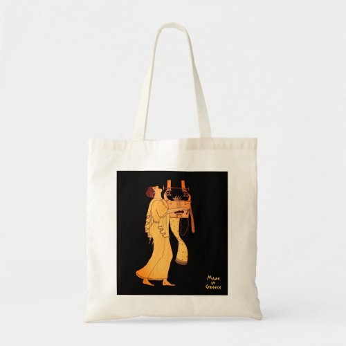 Ancient Greek Musician Singing  Playing Kithara Tote Bag