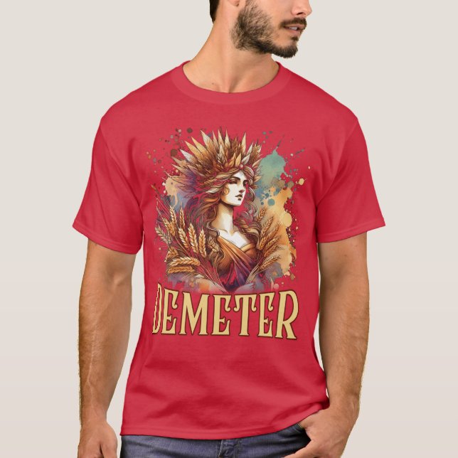 Ancient Greek Mythology Lover Harvest Goddess Deme T-Shirt (Front)