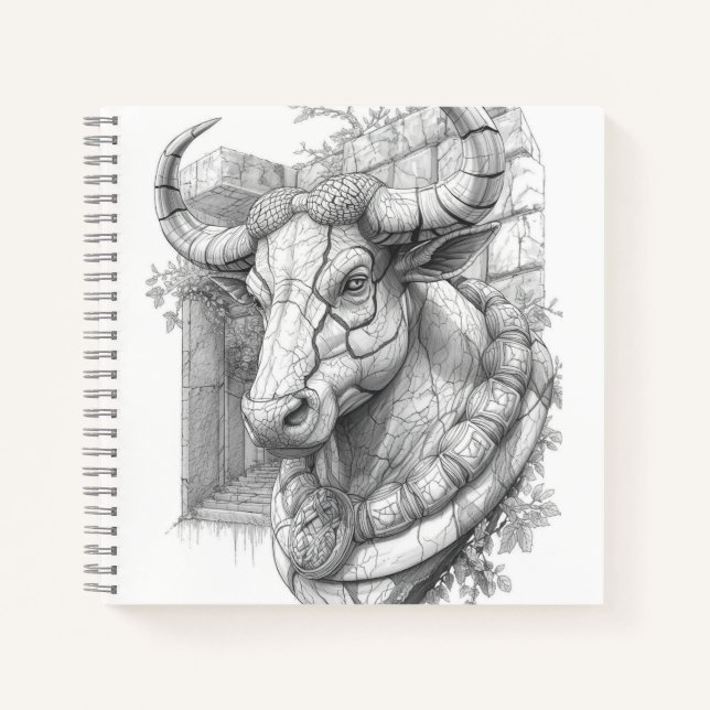 Ancient Greek Mythology Minotaur Labyrinth Noteboo Notebook (Front)