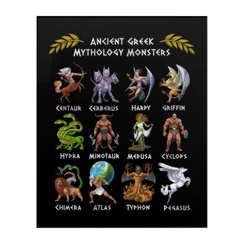 Ancient Greek Mythology Monsters Acrylic Print