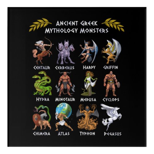Ancient Greek Mythology Monsters Acrylic Print